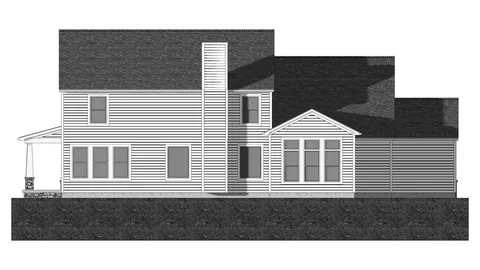 The Hollybrook house plan, exterior view 3